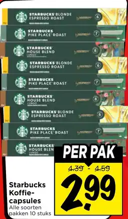 Vomar Voordeelmarkt Starbucks Koffiecapsules aanbieding