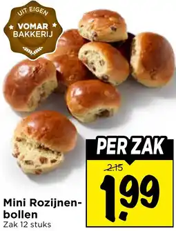 Vomar Voordeelmarkt Mini Rozijnenbollen aanbieding