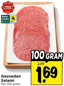Vomar Voordeelmarkt Gesneden Salami aanbieding