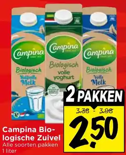 Vomar Voordeelmarkt Campina Biologische Zuivel aanbieding