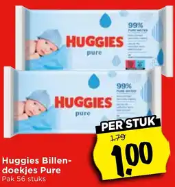 Vomar Voordeelmarkt Huggies Billendoekjes Pure aanbieding