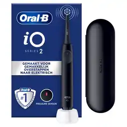 MediaMarkt ORAL-B iO2 zwart + etui Elektrische tandenborstel zwart aanbieding
