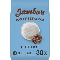 Jumbo Jumbo's Koffiepads Decaf 36 Stuks aanbieding