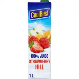 Jumbo CoolBest 100% juice Strawberry Hill 1 L aanbieding