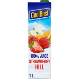 Jumbo CoolBest 100% juice Strawberry Hill 1 L aanbieding