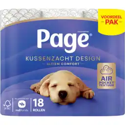 Jumbo Page Kussenzacht Design Toiletpapier 18-rollen aanbieding