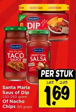 Vomar Voordeelmarkt Saus of Dip Of Nacho Chips aanbieding