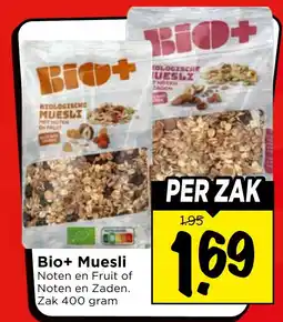 Vomar Voordeelmarkt Bio+ Muesli Noten en Fruit of Noten en Zaden aanbieding