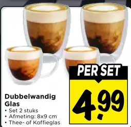 Vomar Voordeelmarkt Dubbelwandig Glas aanbieding