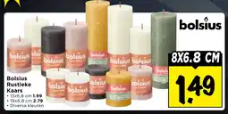 Vomar Voordeelmarkt Bolsius Rustieke Kaars aanbieding