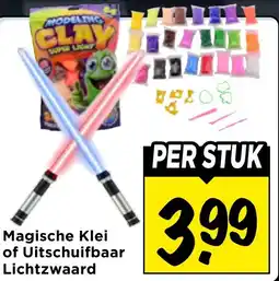 Vomar Voordeelmarkt Magische Klei of Uitschuifbaar Lichtzwaard aanbieding
