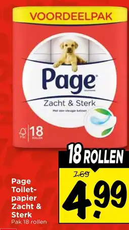 Vomar Voordeelmarkt Page Toilet- papier Zacht & Sterk aanbieding