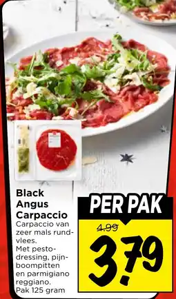 Vomar Voordeelmarkt Black Angus Carpaccio aanbieding