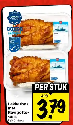 Vomar Voordeelmarkt Lekkerbek met Ravigotte- saus aanbieding