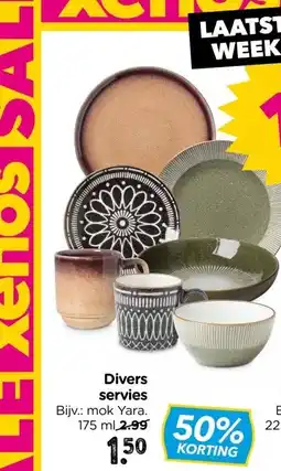 Xenos Divers servies aanbieding