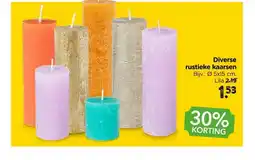 Xenos Diverse rustieke kaarsen aanbieding