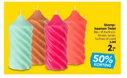 Xenos Stomp- kaarsen Twist aanbieding