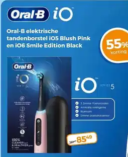 Trekpleister Oral-B elektrische tandenborstel i05 Blush Pink en i06 Smile Edition Black aanbieding