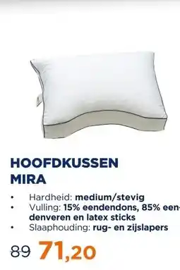 TotaalBED Hoofdkussen Mira | Dons & Latex aanbieding