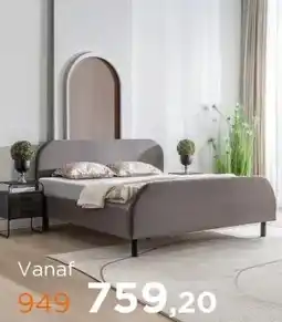 TotaalBED Bed Munno | 140 x 200 cm | Cyber 580, taupe aanbieding