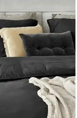 TotaalBED Dekbedovertrek Noa Zwart 140 x 200/220 cm aanbieding