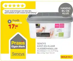 Praxis Sencys Vliesbehanglijm Kant-En-Klaar aanbieding