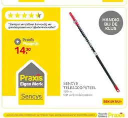 Praxis Sencys telescoopsteel met vergrendeling aanbieding