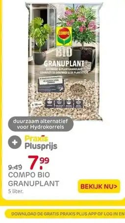 Praxis Compo Granuplant hydrokorrels Bio 5L aanbieding