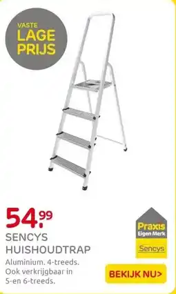 Praxis Sencys - huishoudtrap - aluminium - aanbieding