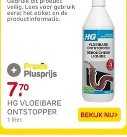 Praxis HG vloeibare ontstopper 1L aanbieding