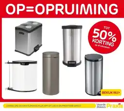 Praxis op afvalbakken aanbieding