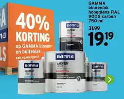 GAMMA GAMMA binnenlak hoogglans RAL 9005 carbon aanbieding