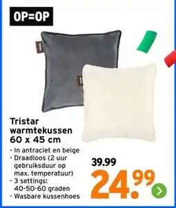 GAMMA Tristar warmtekussen 60 x 45 cm aanbieding