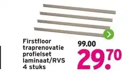GAMMA Firstfloor traprenovatie profielset laminaat/RVS aanbieding