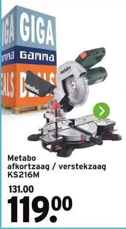 GAMMA Metabo afkortzaag verstekzaag aanbieding
