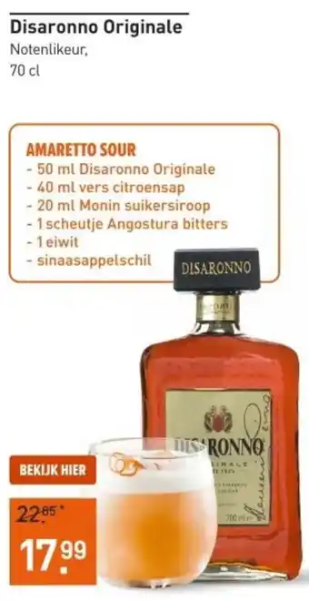 Gall & Gall Disaronno Originale 70CL aanbieding
