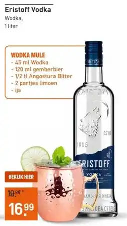 Gall & Gall Eristoff Vodka 100CL aanbieding