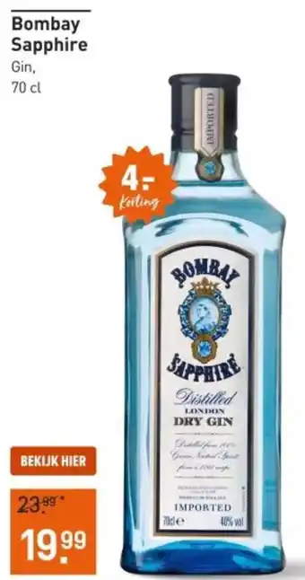 Gall & Gall Bombay Sapphire 100CL aanbieding