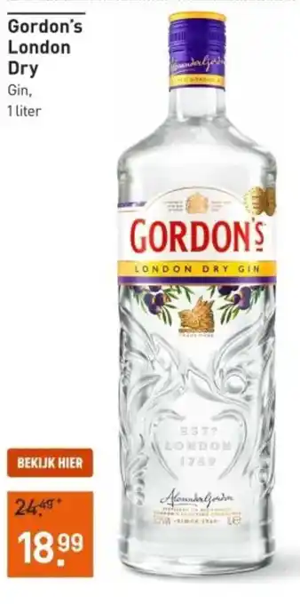 Gall & Gall Gordon's London Dry 100CL aanbieding