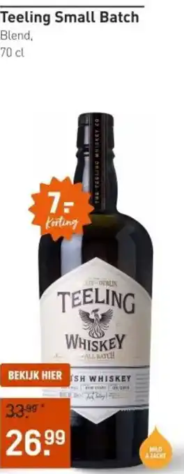 Gall & Gall Teeling Small Batch 70CL aanbieding