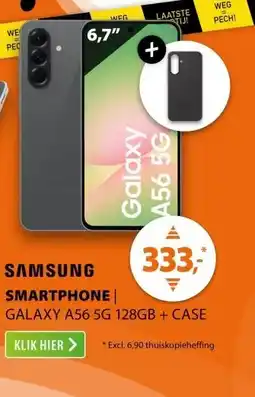Expert Samsung Galaxy A56 5G 128GB + Silicone Case Grafiet aanbieding