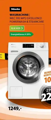 Expert Miele WEC 395 WPS Excellence PowerWash & SteamCare aanbieding