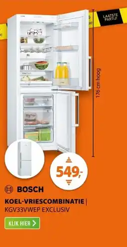 Expert Bosch KGV33VWEP EXCLUSIV aanbieding