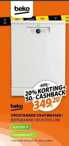 Expert Beko BDFN26440W2 Selective Line aanbieding