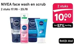 Etos NIVEA face wash en scrub aanbieding