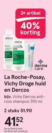 Etos La Roche-Posay, Vichy Droge huid en Dercos aanbieding