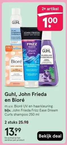Etos Guhl, John Frieda en Bioré aanbieding