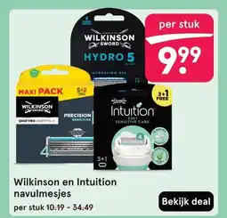 Etos Wilkinson en Intuition navulmesjes aanbieding
