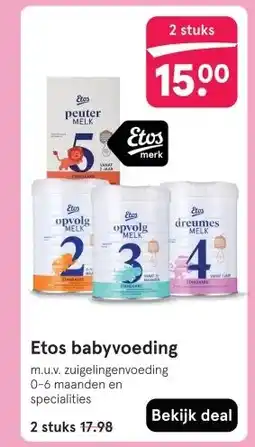 Etos Etos babyvoeding aanbieding