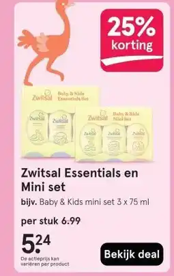 Etos Zwitsal Essentials en Mini set aanbieding